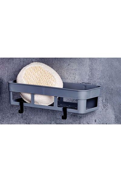 MAİN SHOP 2 τεμαχίων αυτοκόλλητο ράφι κουζίνας και μπάνιου, σαμπουάν, σαπούνι, οργάνωση αφρόλουτρο Anthracite Color M-160