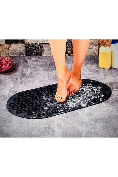 isgstore Main Shop Massage Bath Math Μπάνιο & Ντους Αντιολισθητικό Μαύρο Χρώμα Μασάζ Μοντέλο Μπάνιο Πατάκι M-142