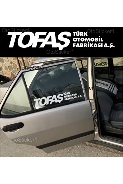 Oto Sticker Tofaş Türk Otomobil Fabrikası A.ş Stickeri Büyük boy 2 Adet Sağ Sol