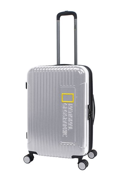 NATIONAL GEOGRAPHIC Canyon Luggage Trolley Medium Check-In Silver