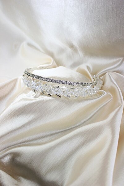 MoonskinBridal Kristal Detaylı İkili Gelin Tacı