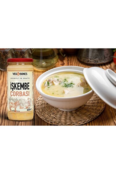 Veg&Bones 3 Işkembe Ve 3 Kelle Paça Çorbası Avantajlı Paket 6 Adet