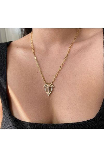 şira sirius Goldfarbenes Leyla Serenay 2-Teiliges Trend-Halskettenset