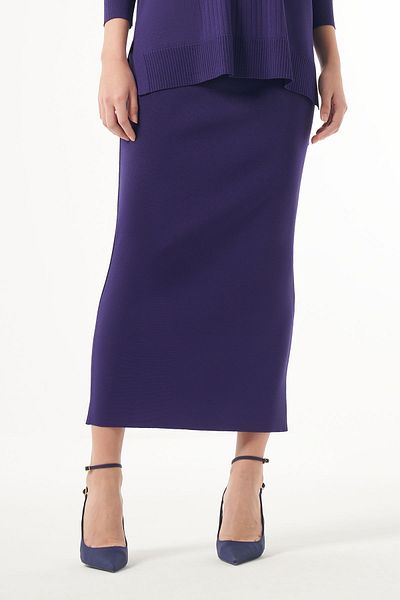 Nuss Πλεκτή φούστα Mercerized Purple Steel - NS-23K-013ETK
