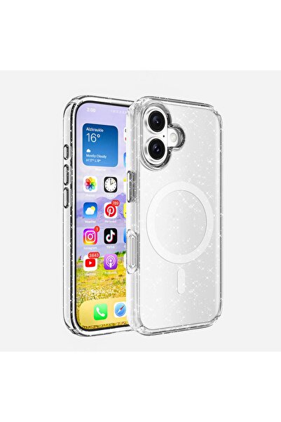 Rivor Apple iPhone 16 Kılıf Kamera Çıkıntılı Magsafe Şarj Özellikli Parlayan ...