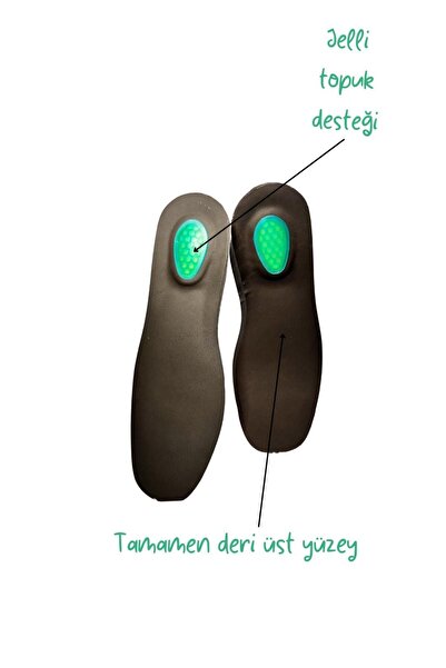 Genel Markalar Air Confort Fusped Topuk Dikeni Jel Takviyeli Ortopedik Deri T...