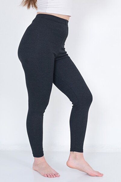 DOKU İÇ GİYİM Raster Anthracite Thermal Underwear Unisex Daily Cotton Thermal Leggings