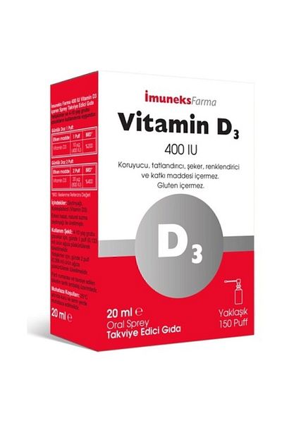 Imuneks Farma Vitamin D3 - 400 Iu Capsules