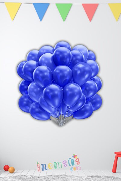 mypartyready Metalik Ton Lacivert Renk Lateks Balon 10 Adet Metalik Lacivert ...