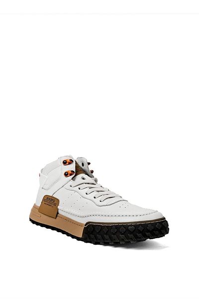 Guja 23K501 Men's Genuine Leather Flat Boots White