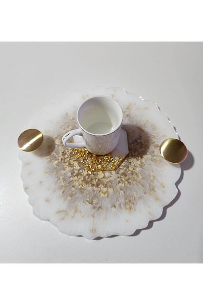 GultekinHediyelik 23 cm Epoxy Single Promise Tray