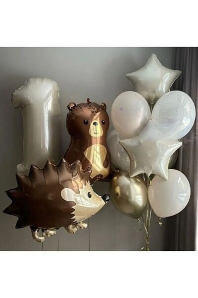 Bkmc JEŽ I SLATKI MEDVJEĐI FOLIJSKI KREMA ZA STARENJE BALON SET ZA ROĐENDANSK...
