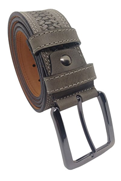 Deribond Чоловічий ремінь з натуральної шкіри підходить для джинсів та полотняних штанів