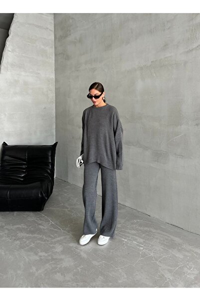 Laluvia Set de tricotaje cu nervuri afumat nou - 4004