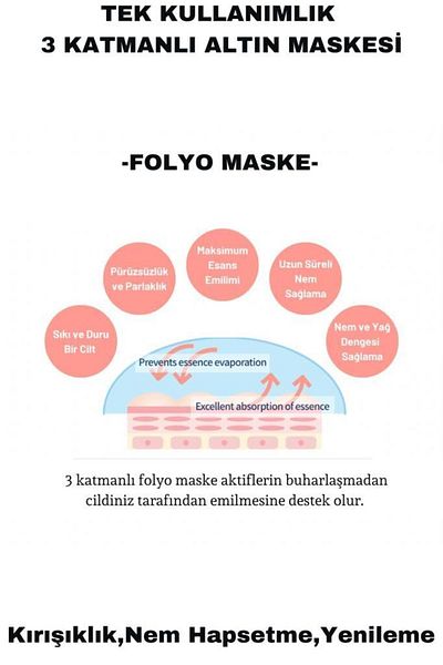 Dermal 3 Pieces Flash Foil Rose Eye Mask - 3 Layers, Against Bags, Paper Eye Mask