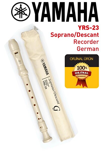 Yamaha Blok Flüt Soprano Descant German Yrs-23 Kılıf Hediyeli