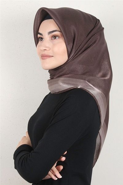 PİRAMİT Cocoa Color Amber Glitter Scarf 3009-33