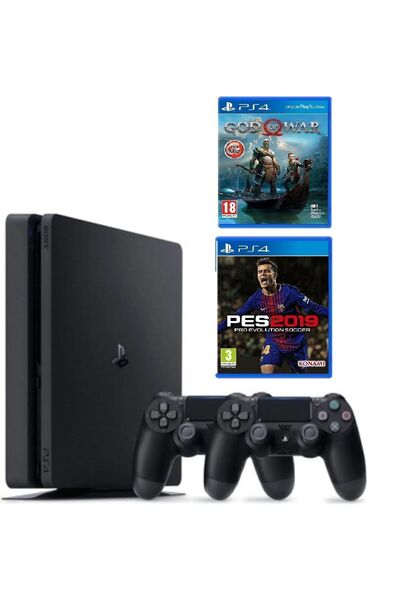 Sony Playstation 4 - Ps4 Slim 500gb + 2 Kol + 2 Oyun + 12 Ay Garantili Teşhir...