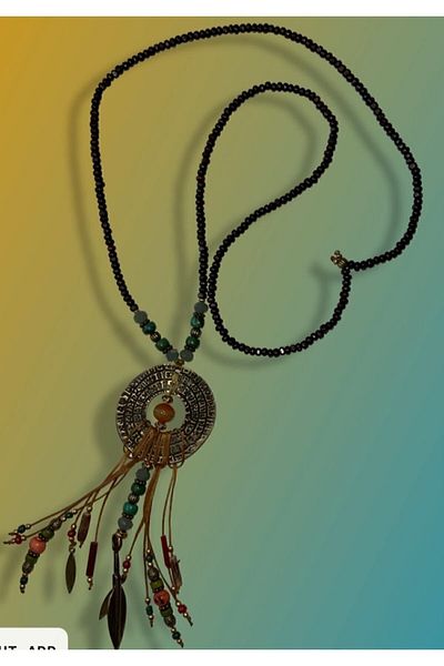 azra takı tasarım Long, Ethnic, Bohemian, Authentic Handmade, Colorful Women's Necklace