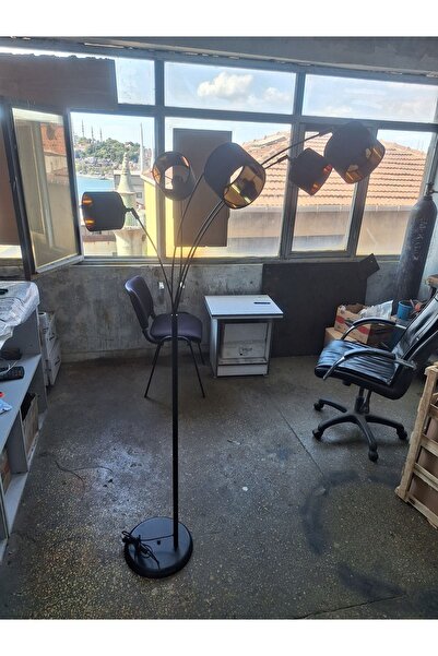 PARMA TASARIM deve boynu lambader 5 başlıklı siyah