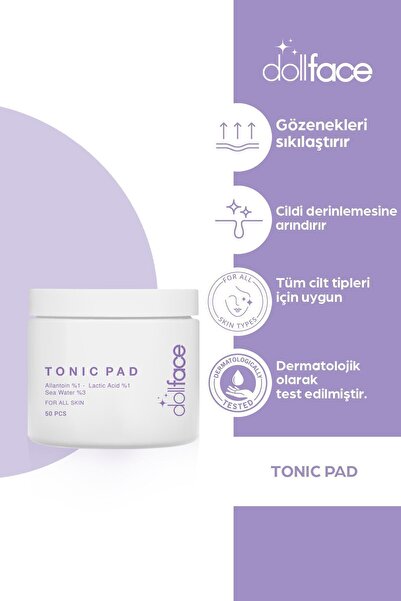 dollface Tonik Pad Gözenek Sıkılaştırıcı Arındırıcı Nemlendirici Tonik Ped