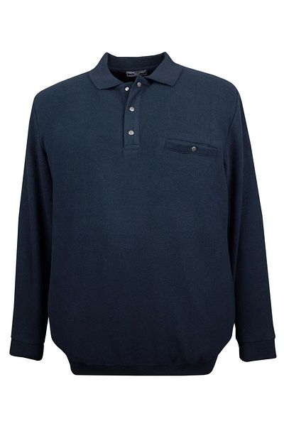marufshop Ανδρικό γιακά Polo Plus Size Thessaloniki Sweat - 122 κιλά-158 κιλά Navy Blue