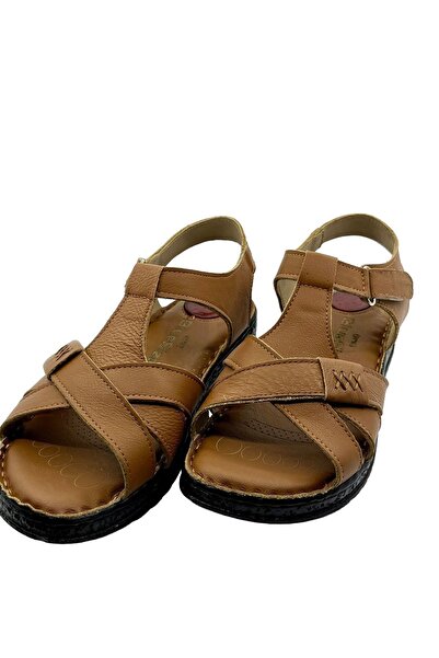 RubinLeather Orthopedic Genuine Leather Women's Sandals - Soft Memory Foam Pu...