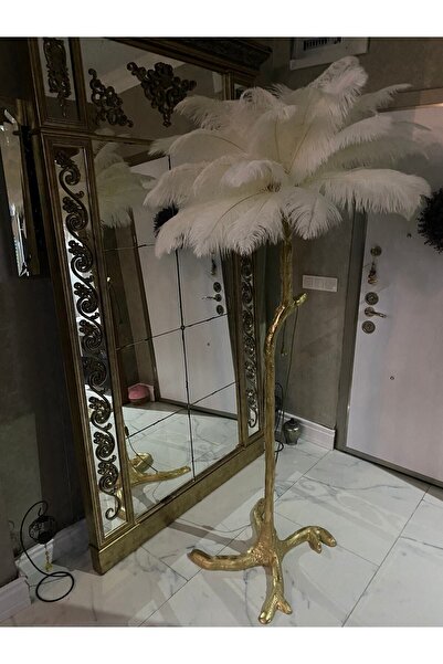 abajur Lambader Deve Kuşu Tüy