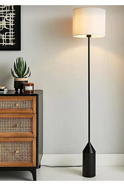 PARMA TASARIM Metal Siyah Şapka Beyaz Modern Lambader