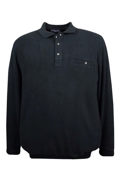 marufshop Ανδρικό μαύρο γιακά πόλο Thessaloniki Sweat - 122-158 κιλά