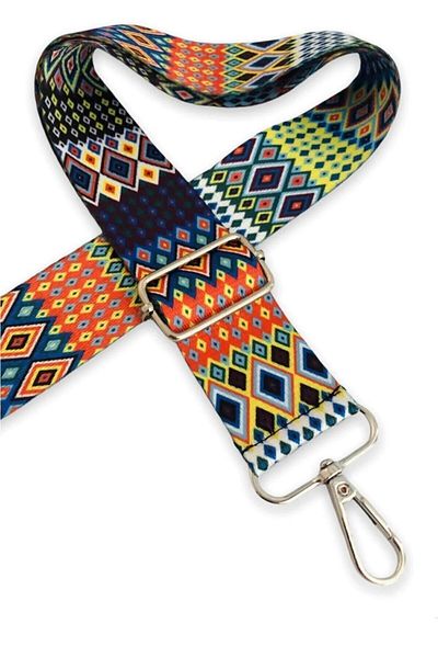 Gloria Adjustable Column Polyester Bag - 120 cm Phone Strap / Eye Motif Pattern