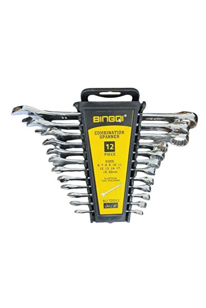 BINGQI Pukka 12 Parça Kombine Anahtar Takımı 12 Li Düz-yıldız 6x22 Mm