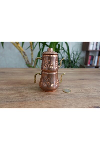 antepistachios Minyatür Minik Bakır Çaydanlık Takımı Biblo