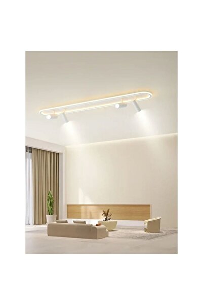 N Naturel Aydınlatma 120cm Ledli Plafonyer  Avize / 4 Spotlu / 3 ışık Rengi