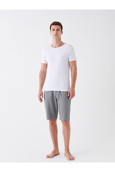 LC Waikiki White Optical Crew Neck Short Sleeve Men's Athlete