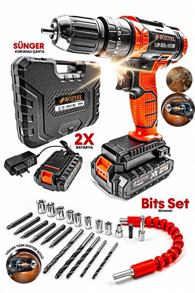PROXTECH Extreme  Darbeli Metal Şanzuman 9998PROX Çift Akülü Vidalama Çanta M...