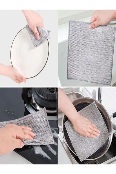 Kitchen Dream 3 Pieces Magic Inox Stainless Wire Dishcloth