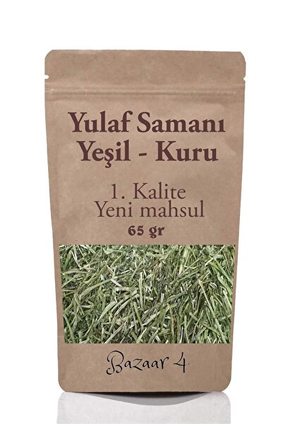 BAZAAR 4 Yulaf Samanı Yeşil 65 Gr 1.kalite Taze Yeni Mahsül