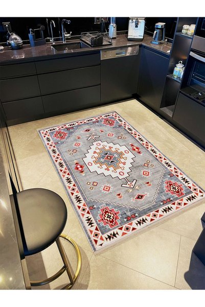 Rugs Modern Halı Mira Γκρι Υφαντό Χαλί με έθνικ μοτίβο και Σύγχρονη Διακοσμητ...
