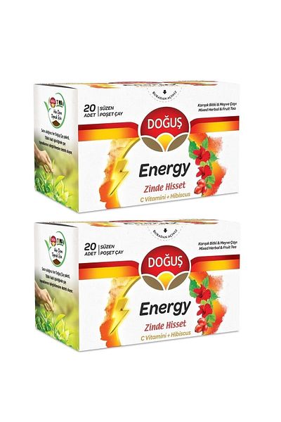 Doğuş Energy Cups Tea Bag - 2 Pieces of 20 Zinde Feel