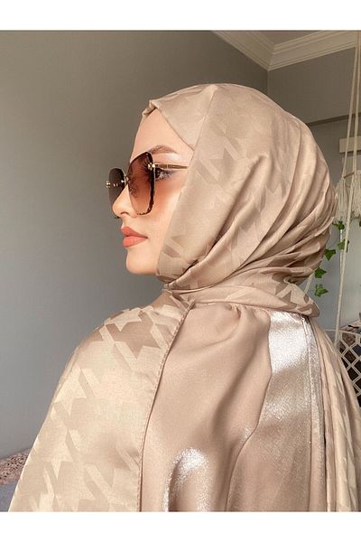 MİS İPEK Σάλι με μοτίβο βιζόν Silky Jacquard Houndstooth