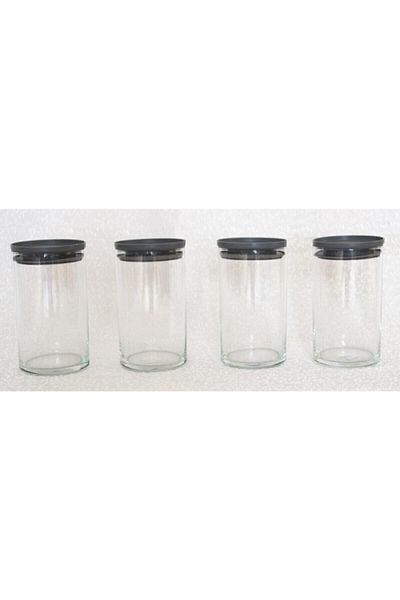 Paşabahçe Breakfast 730 Cc Storage Container Gray Lid Set of 4 43736