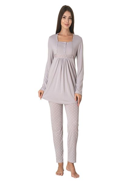 ByLohusa Effortt Gray Maternity Pajama Set