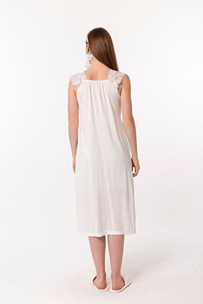 ByLohusa Effortt Ecru Lace Maternity Maternity Nightgown