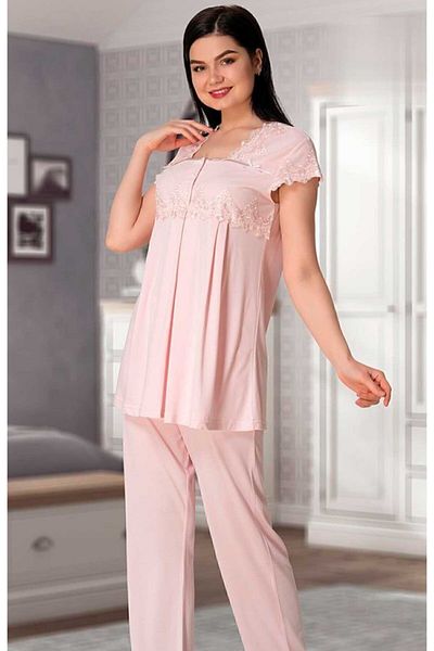 Effort Pijama Σετ πιτζάμες εγκυμοσύνης 5012p με δαντέλα μανίκια και γιακά