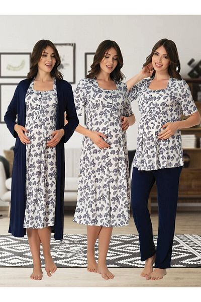 Effort Pijama مجموعة الأمومة للنساء من Zerre Bebe 8016