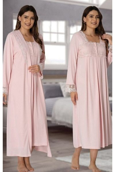 Effort Pijama Μακρυμάνικο νυχτικό εγκύου ροζ
