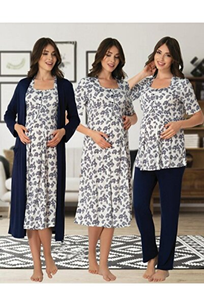 Effortt Women's Navy Blue Maternity Set