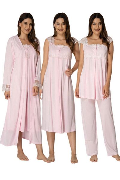 Effort Pijama Effortt Pink Dressing Gown Maternity Maternity Σετ 4 2305
