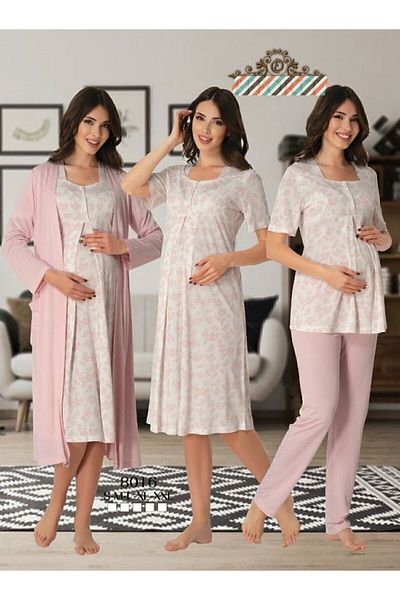 Effort Pijama Women's Powder Effortt Maternity Pregnant Set